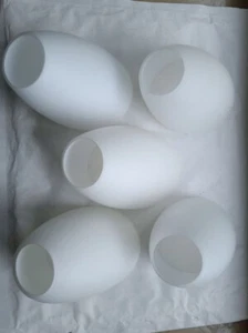 5 x Tütenlampenschirme 37mm in weiß Glasschirm Ersatzglas - Bild 1 von 3