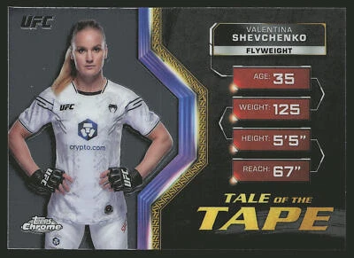 2024 Topps Chrome UFC #TFT-29 Valentina Shevchenko Tale of the Tape - Image 1 of 2