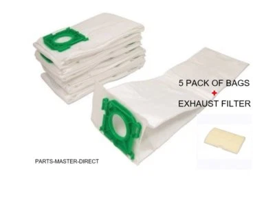 5 x SEBO AUTOMATIC XC ULTRA Stoffbeutel X/C/370 X1 X4 X4 XP2 XP3 & Abluftfilter - Bild 1 von 3