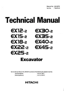 Hitachi EX22-2 EX25-2 Escavatore Test Operativo Schema Risoluzione Problemi Manuale di Servizio - Foto 1 di 10