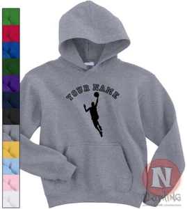 Personalised Basketball Hoodie kids Hoody awesome fun activity sports activewear - Picture 1 of 13