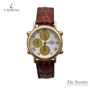 Orologio Cronografo Laurens con Cinturino in Pelle Marrone Eleganza Senza Tempo - Imagen 1 de 5