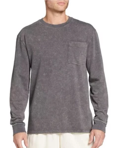 DSG Para Hombre DSG Bolsillo Mangas Largas Camiseta Cometa Lavado Talla Pequeña NUEVA Gráfica Carbón - Imagen 1 de 3