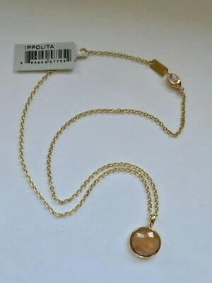 Ippolita 18K Solid Gold Feather Cameo Charm Doublet Pendant Necklace-9.45 Grams - Image 1 of 4