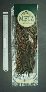 Metz #2 Natural Barred Variant Rooster Sattel Fliegenbinden Set - SF 382 - Bild 1 von 9