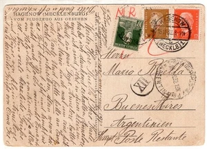 ALEMANIA, 1932, TARJETA A ARGENTINA, CON IMPUESTOS - Imagen 1 de 2