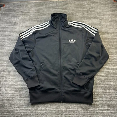 VINTAGE Adidas Jacket Mens Medium Black Originals Firebird Track Trefoil - Image 1 of 4