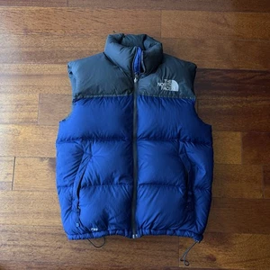 The North Face Nuptse Mens Retro 700 Goose Down Puffer Vest Blue Mens M - Picture 1 of 9