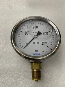 Manometro WIKA 0-400 BAR EN837-1 nuovo spedizione veloce gratuita - Foto 1 di 8