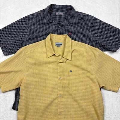 Lot of 2 Vintage Quiksilver Shirts Mens L Button Up Short Sleeve Skater Y2K - Image 1 of 4