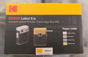 KODAK Label ERA Label Maker Machine, Yellow ( 1 Roll Sticker + 12 Roll Set ) - Picture 1 of 4