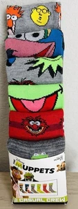 THE MUPPETS CHARACTERS 6 PAIR CASUAL CREW SOCKS Shoe Size 8-12 Bioworld DISNEY - Picture 1 of 2