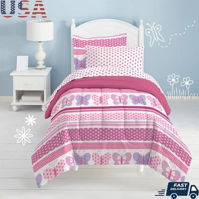 Комплект постельного белья из микрофибры Butterfly Dots ансамбль детский уютный сон близнецы сделано в США - Изображение 1 из 4