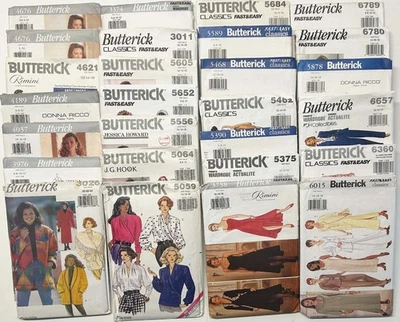 Lot of 27 Butterick Sewing Patterns for Ladies 1990s Mixed Sizes Uncut - Image 1 of 4