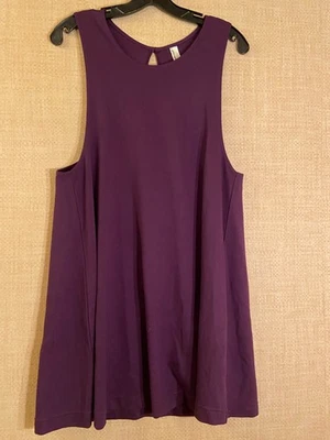 Vestido corto American Apparel sin mangas trapecio y columpio talla M plomada púrpura Foto 1 de 4