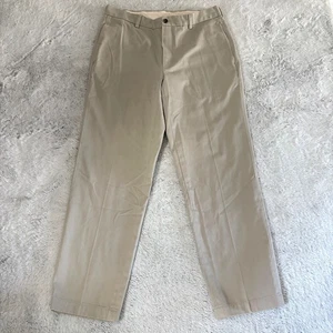 Brooks Brothers Advantage Chino Clark Herren khaki vorne flach Hose W33 L30 Baumwolle - Bild 1 von 7