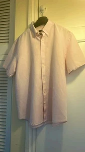 Mens Jasper Conran Linen Blend Short Sleeve Shirt Size L - Picture 1 of 4