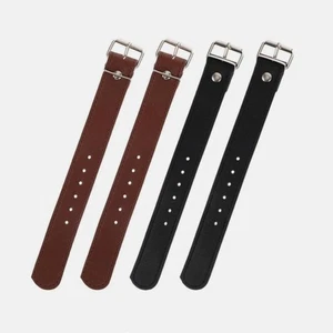 2 Pairs of Leather Basket Straps Leather Straps with Metal Buckle Adjustable - Picture 1 of 15