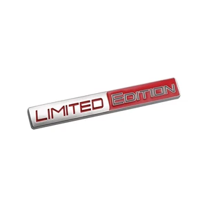 Logo Limited Edition Emblème Rouge Badge Chrome Métal Autocollant Arrière Coffre - Imagen 1 de 1