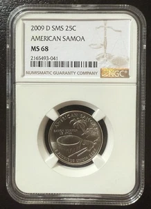 2009-D STATE QUARTER - AMERICAN SAMOA - NGC MS68 - Picture 1 of 2