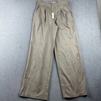 Max Studio брюки женщин XS серо-коричневый плиссированные широкие брюки средней высоты полная длина - Изображение 1 из 4