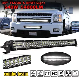 For Silverado 1500 2500 3500 HD Front Bumper Grille Dual Row 20" LED Light Bar - Bild 1 von 11