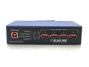 Black Box ICI200A Industrial 4-Port USB Hub 100mA & 500mA - Picture 1 of 4