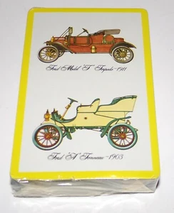 Vintage Ford Model T Torpedo 1911 & Ford Model A Tonneau 1903 Playing Cards RARE - Picture 1 of 2