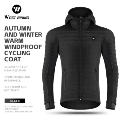 Chaqueta de Ciclismo WEST BIKING Suave Invierno Térmica A Prueba de Viento Manga Larga Abrigo de Bicicleta Foto 1 de 4