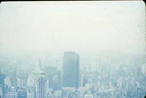 4 vtg 35mm slide 50s New York city aerial statue of Liberty bridge United nation - Picture 1 of 4