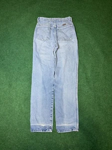Pantalones de mezclilla Wrangler vintage años 80 90 pierna recta lavado claro desteñido para mujer 11 26 cintura - Imagen 1 de 12