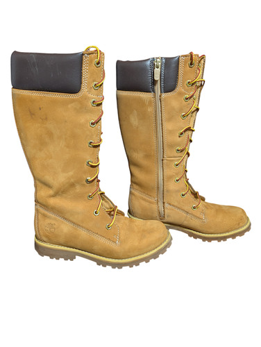 Stivali Timberland alti asfalto trail NUBUCK con zip laterali ragazze junior UK 2