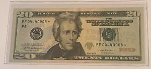 US Fancy Star Error Note Serial Twenty Dollar Replacement Duplicate Ink Fed $20 - Picture 1 of 2