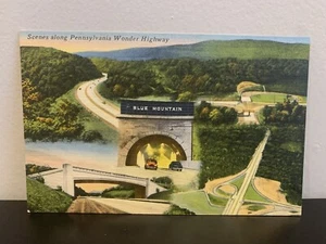 Scenes Along Pennsylvania Wonder Highway Vintage Postcard Blue Mountain - Picture 1 of 2