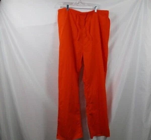 Natural Uniforms Womens Scrub Pants 2X Orange Polyester Blend Pull On Pockets - Picture 1 of 10