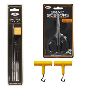 FISHONLINESTORE NGT CARP FISHING 7PC BAIT NEEDLE DRILL SICISSOR KNOT PULLER SET - Picture 1 of 5