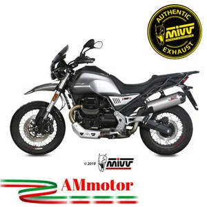 Mivv Moto Guzzi V85 TT 2021 Terminale Di Scarico Oval Titanio Cap Omologato - Foto 1 di 3