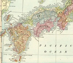 Mapa antiguo de Japón 1905 mapa original vintage de Japón mapa de George Cram mapa de Japón 8406 - Imagen 1 de 5