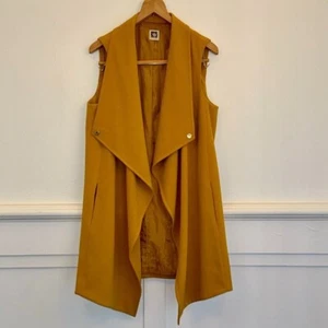 Anne Klein Mustard Ponte Longline Structured Vest – Size Large - Picture 1 of 6