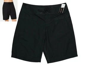 Island Escape Solid Color Tie Waist Women's Boardshorts 6 NWT Black - Picture 1 of 1