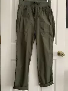 NWT Lou & Grey Green Lightweight Utility Elastic waist w Drawstring Pants Size S - Picture 1 of 13