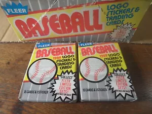 M-79 1989 Fleer baseball wax pack lot X2 packs 15 cards per pack - Picture 1 of 5
