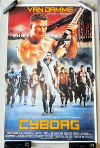 PÓSTER DE PELÍCULA CYBORG ORIGINAL ENROLLADO 26x40 Jean Claude Van Damme 1989 arte marcial - Imagen 1 de 1