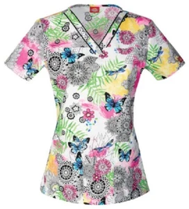 Scrubs Dickies Print Top Now And Zen 84724C NWZE Size M - Picture 1 of 1