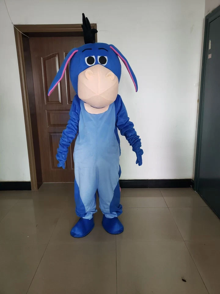 blue Donkey Mascot Costume Suit Cosplay Party Game Dress Outfit Halloween Adult - Image 1 of 4