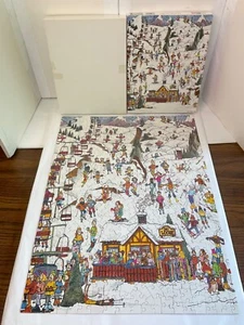 KOMPLETTES 500-teiliges Puzzle 550 *Ski Bums!* Skipiste Winter Schnee John Holladay - Bild 1 von 14