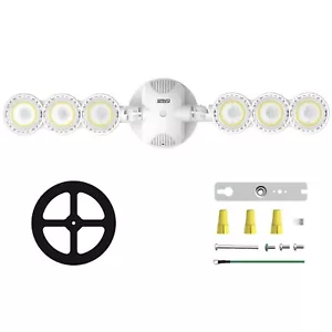 SANSI Outdoor LED Security Light 6000LM Dusk to Dawn Sensor Waterproof Wall Lamp - Picture 1 of 22
