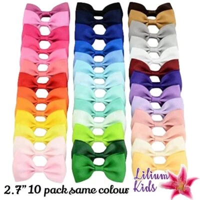 Colourful Hair Bows Clips Accessories 2.7" Croc Clip *10 Pack* One Colour 🎀 - Image 1 of 4