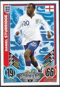 #54 TOPPS - MATCH ATTAX CARD GAME - ENGLAND 2012 - DANIEL STURRIDGE - ENGLAND - Picture 1 of 3