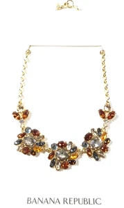 Banana Republic Damen Blume Kristall Mutli Farbe Fächer Halskette Neu mit Etikett 89,50 - Bild 1 von 12